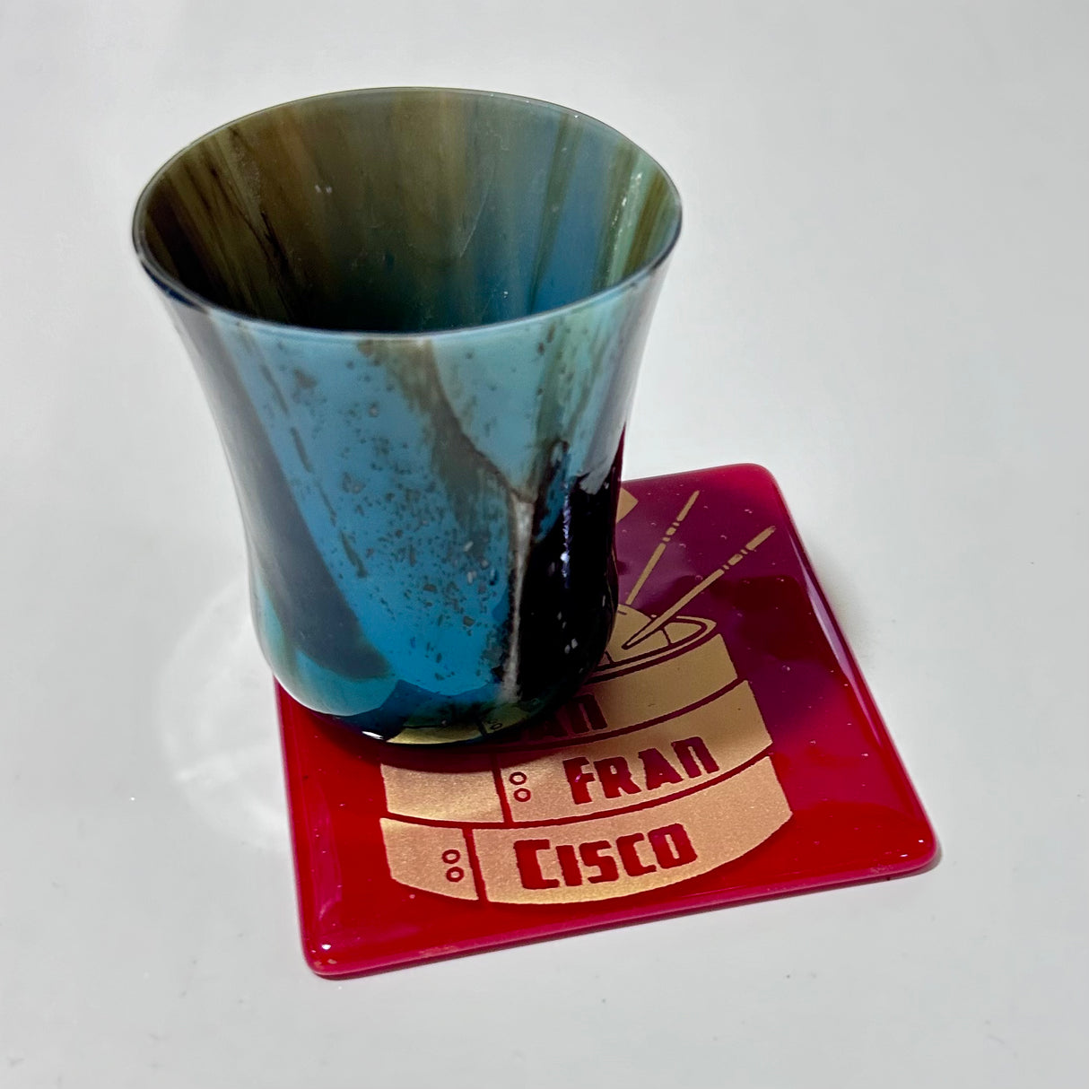San Francisco Dumpling Fused Glass 4" Single Coaster