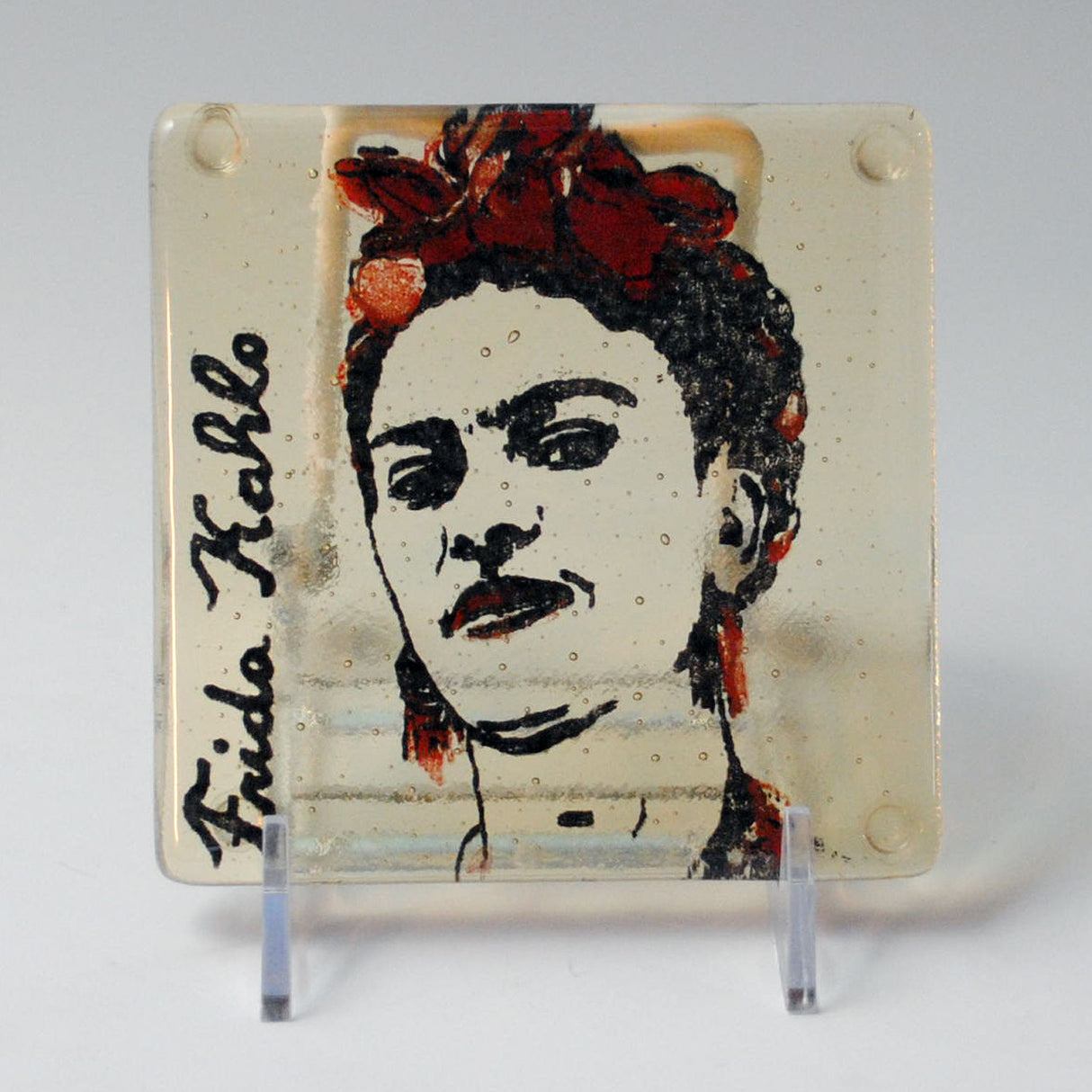 a picture of a woman with a red bow on her head