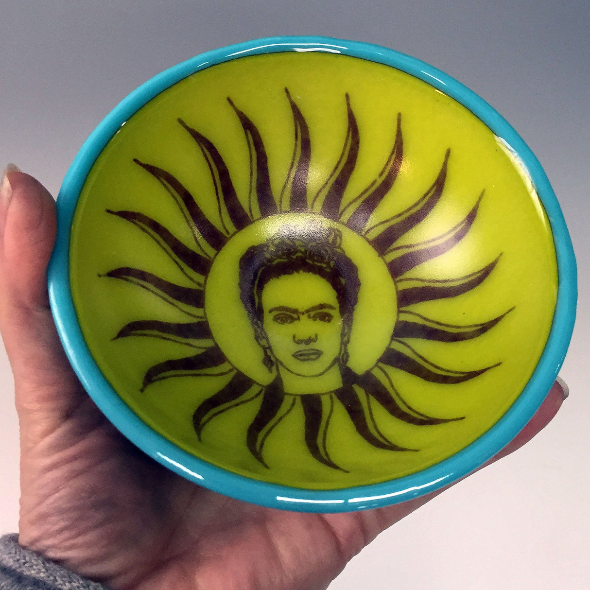 Virgen Frida Fused Glass 5" Small Bowl