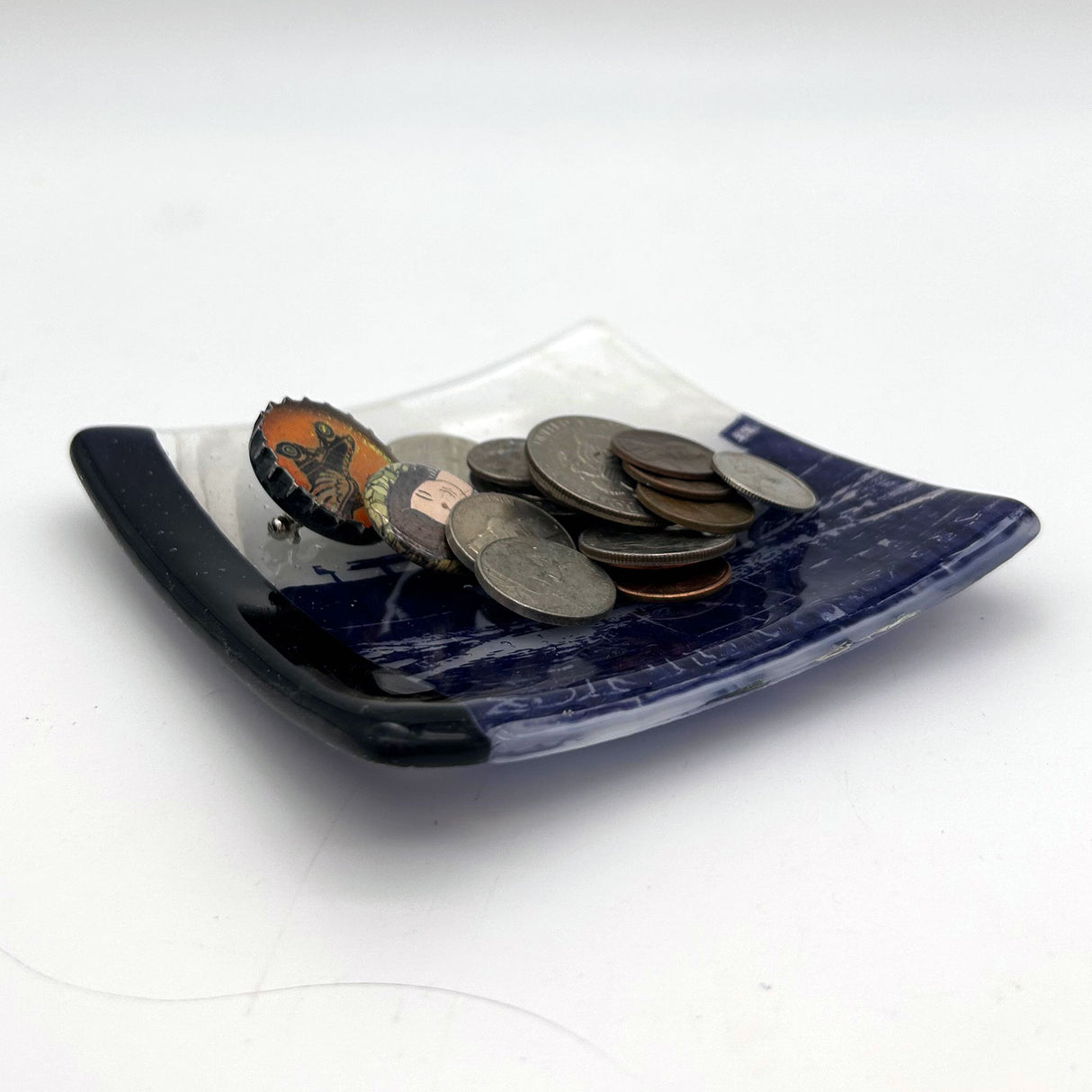 Baltimore M&T Stadium 4.5" Handmade Fused Glass Catch-all Dish - made to order