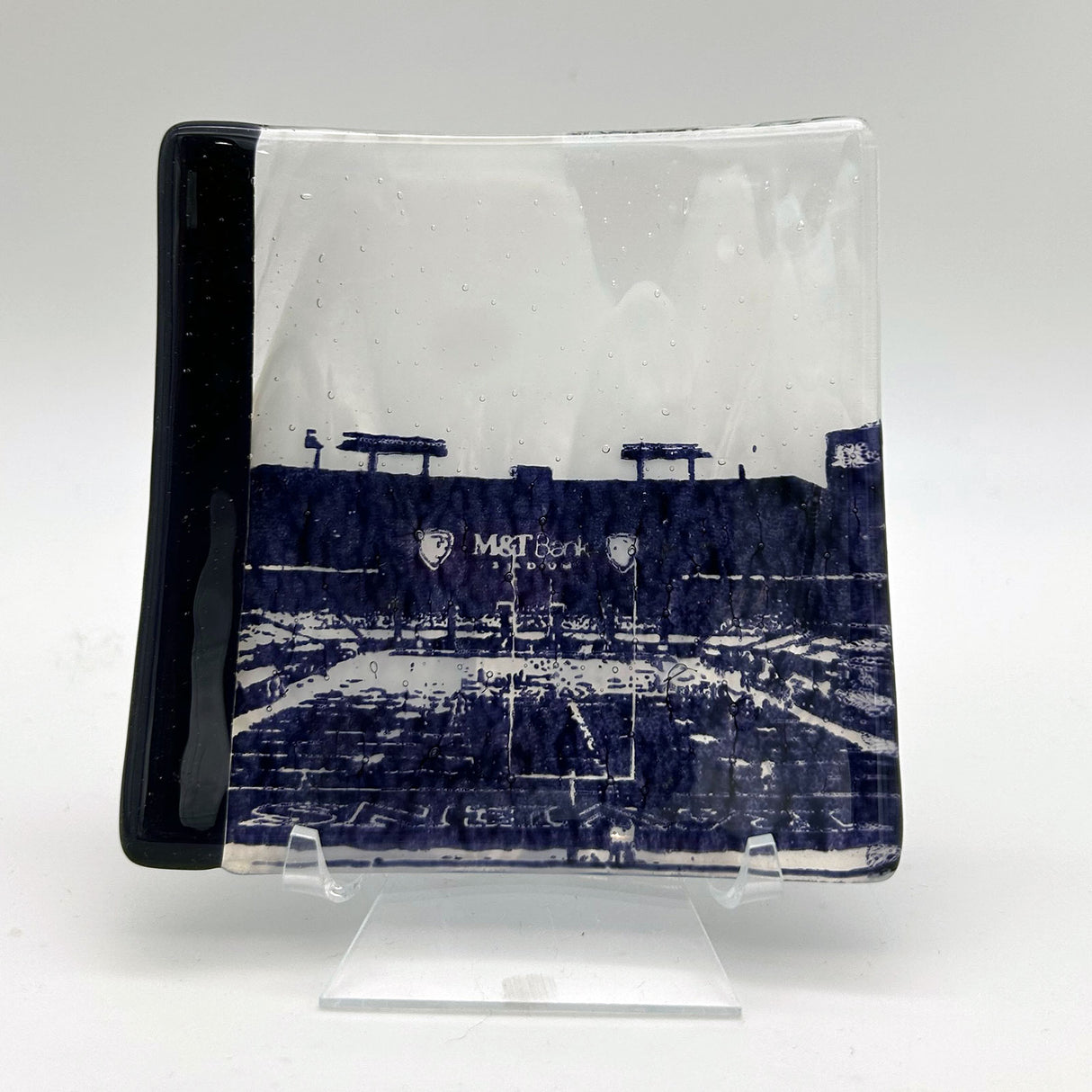 Baltimore M&T Stadium 4.5" Handmade Fused Glass Catch-all Dish - made to order