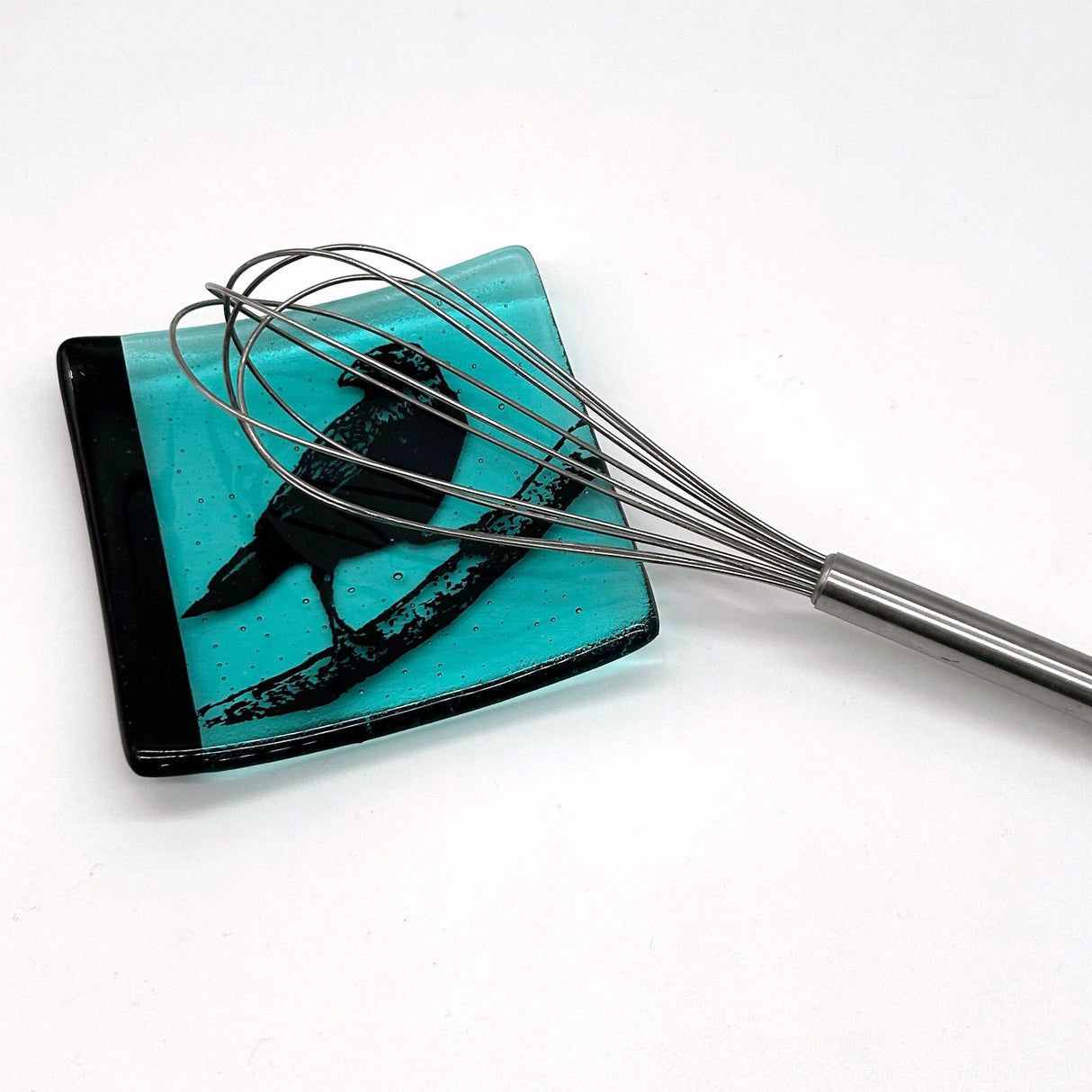 Birds | Crow 4.5" Handmade Fused Glass Catch-all Dish