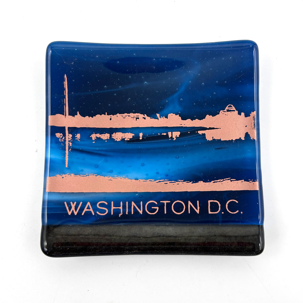 Washington DC Skyline Fused Glass Catch-all Dish - made to order