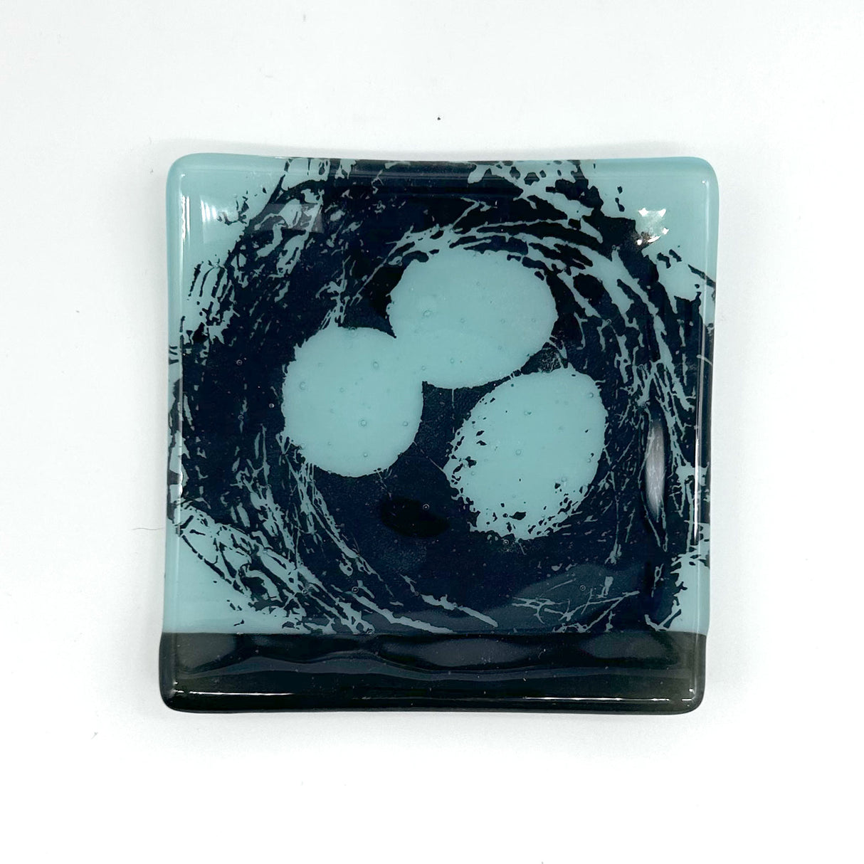 Bird's Nest 4.5" Handmade Fused Glass Catch-all Dish