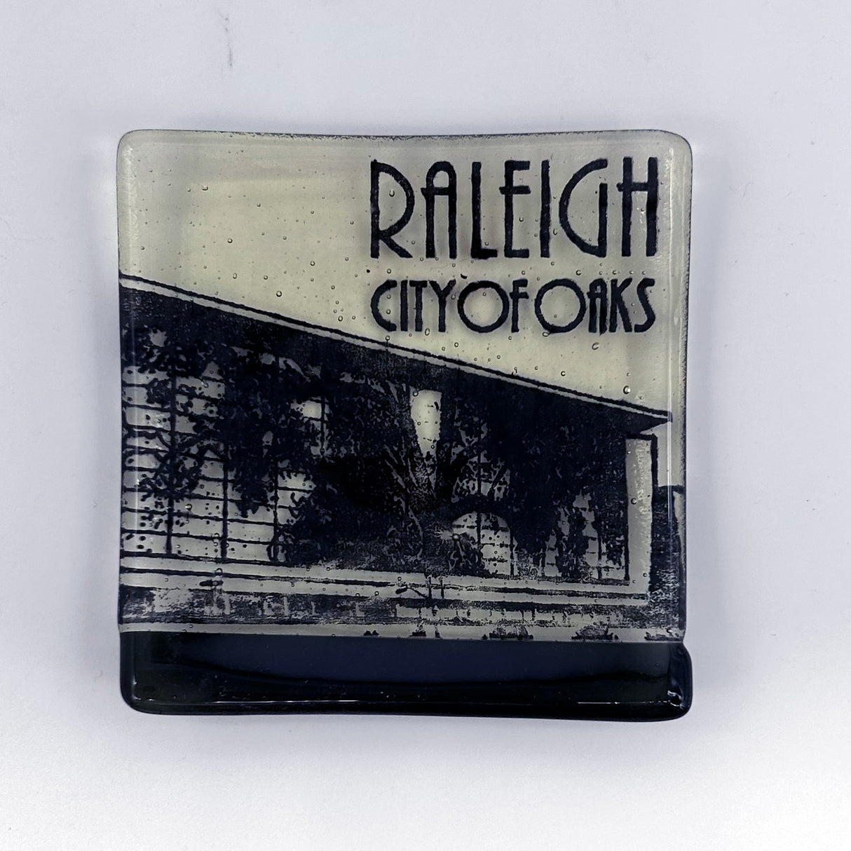 Raleigh Fused Glass 4.5" Handmade Fused Glass Catch-all Dish - made to order