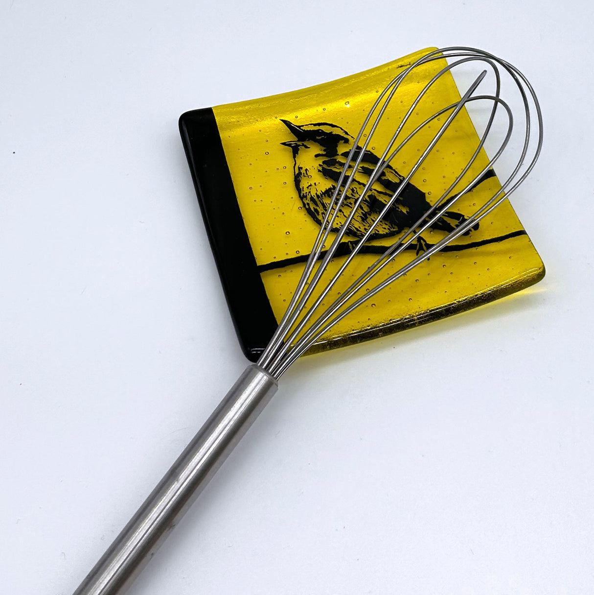 Birds | Warbler 4.5" Handmade Fused Glass Catch-all Dish