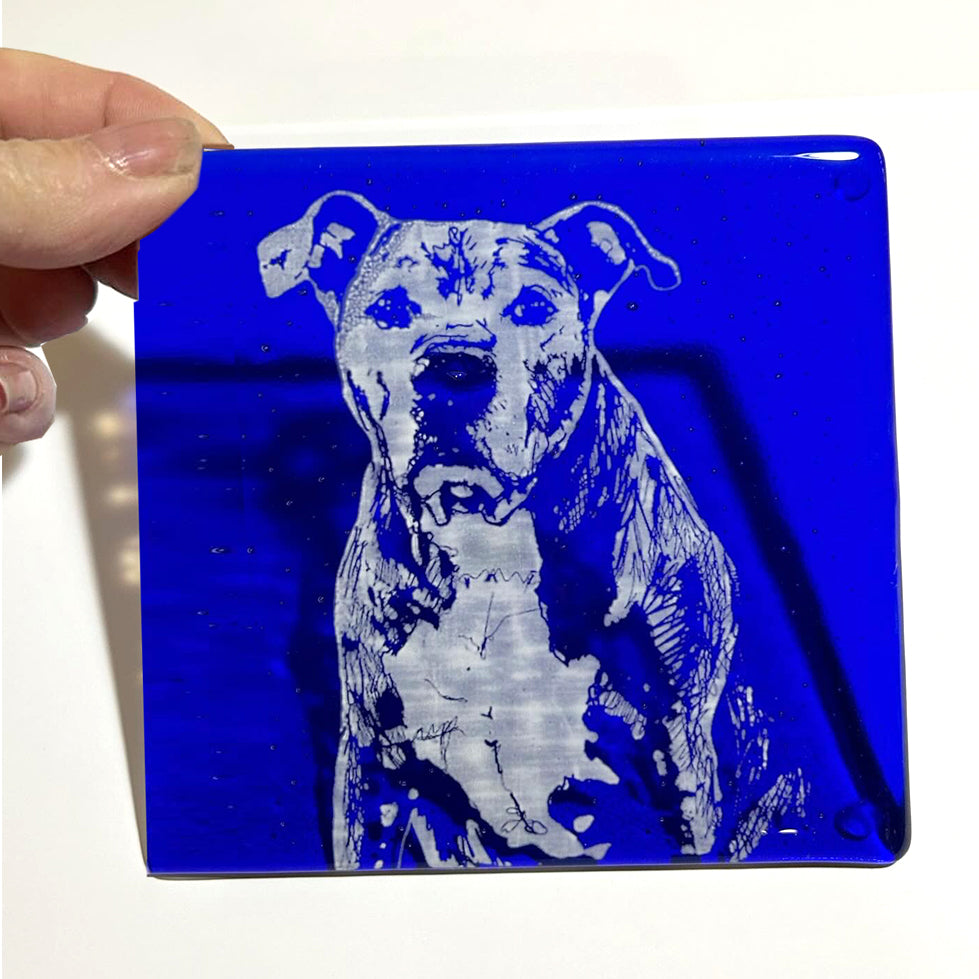 Custom Fused Glass 4" Single Coaster