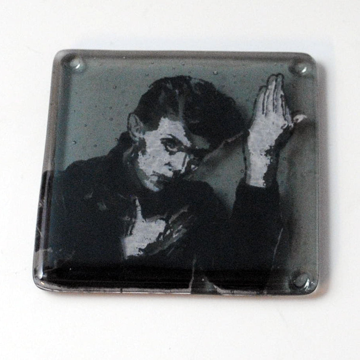 David Bowie Heroes Fused Glass 4" Single Coaster