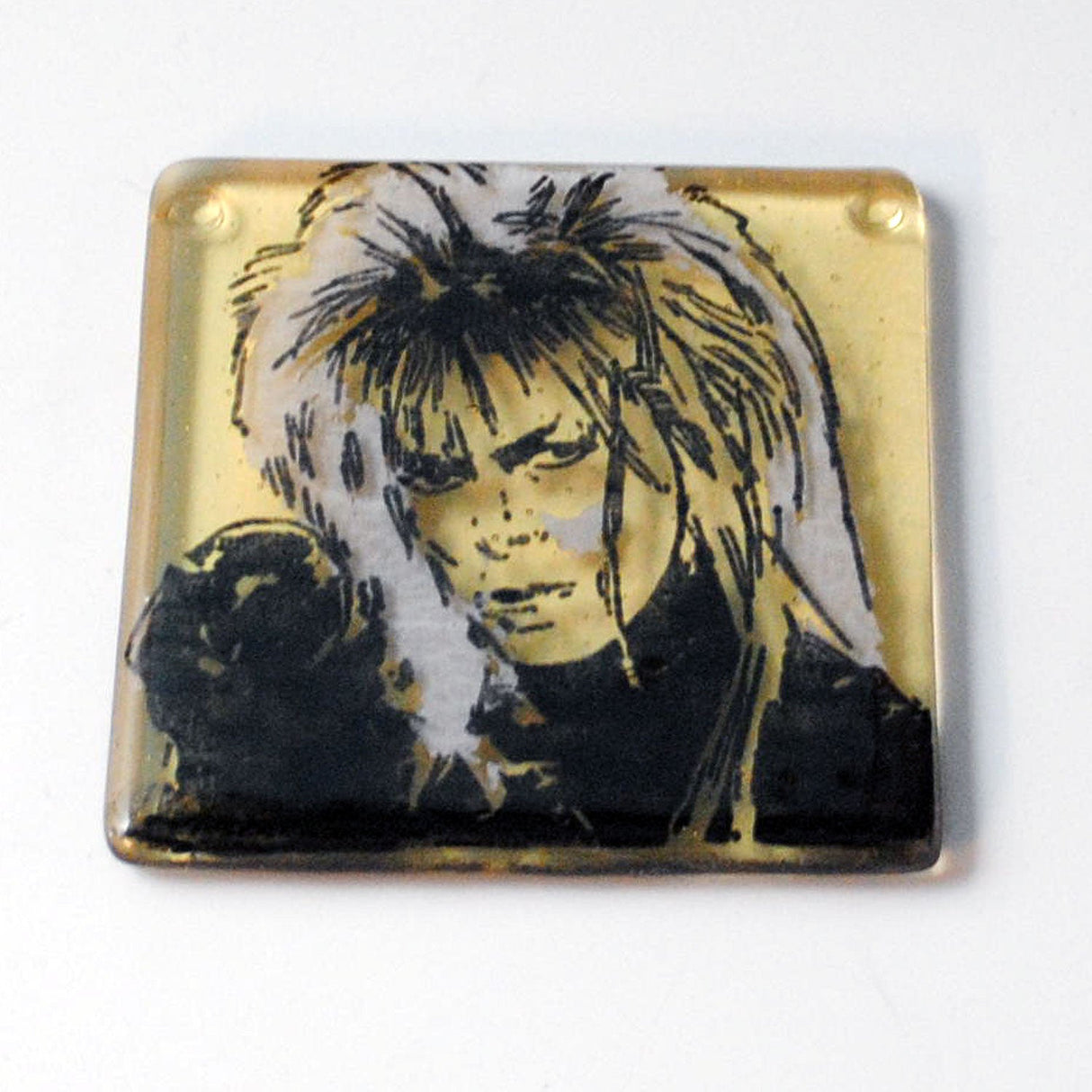 David Bowie Labyrinth Fused Glass 4" Single Coaster