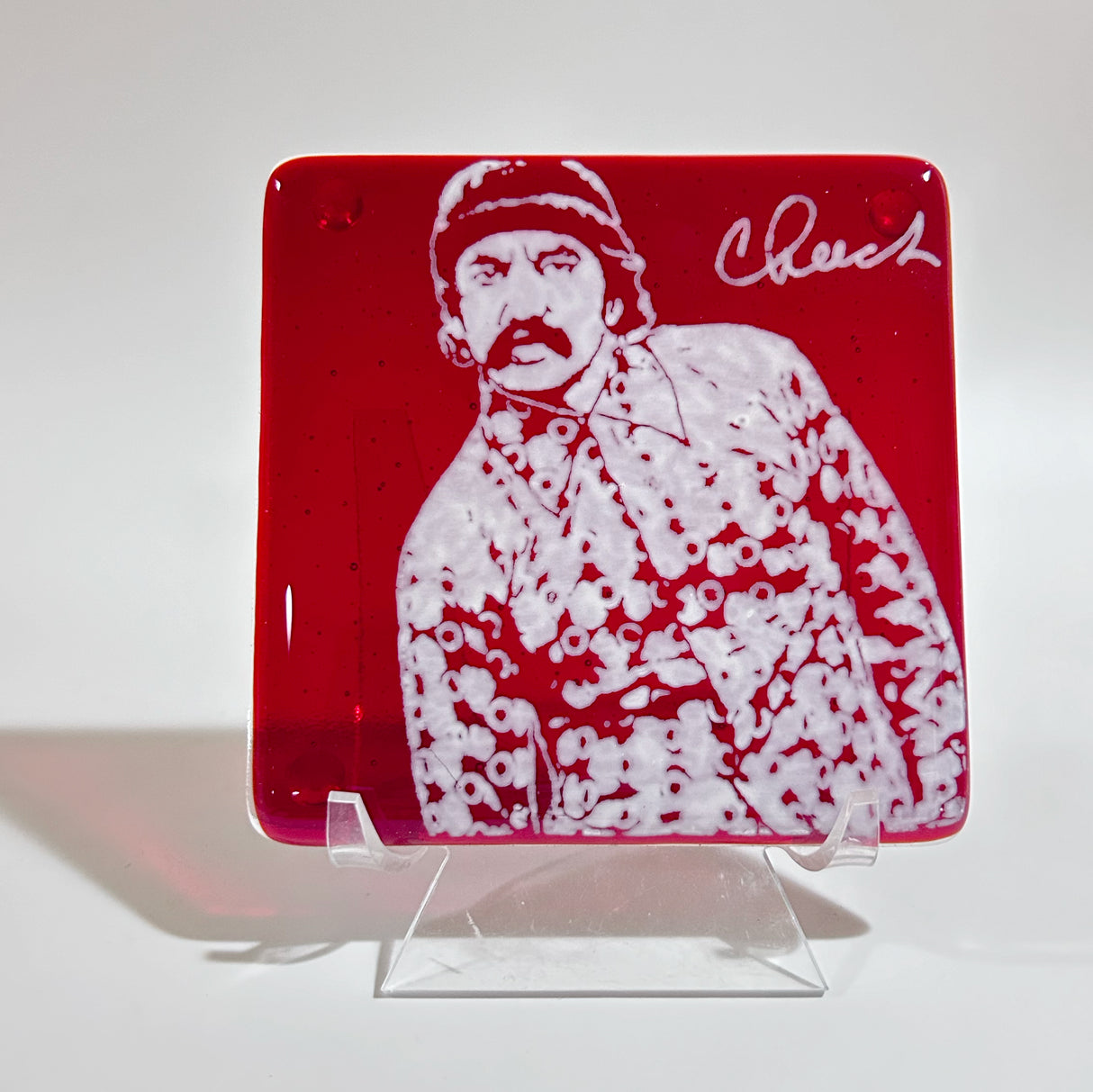 Cheech Marin Fused Glass 4" Single Coaster