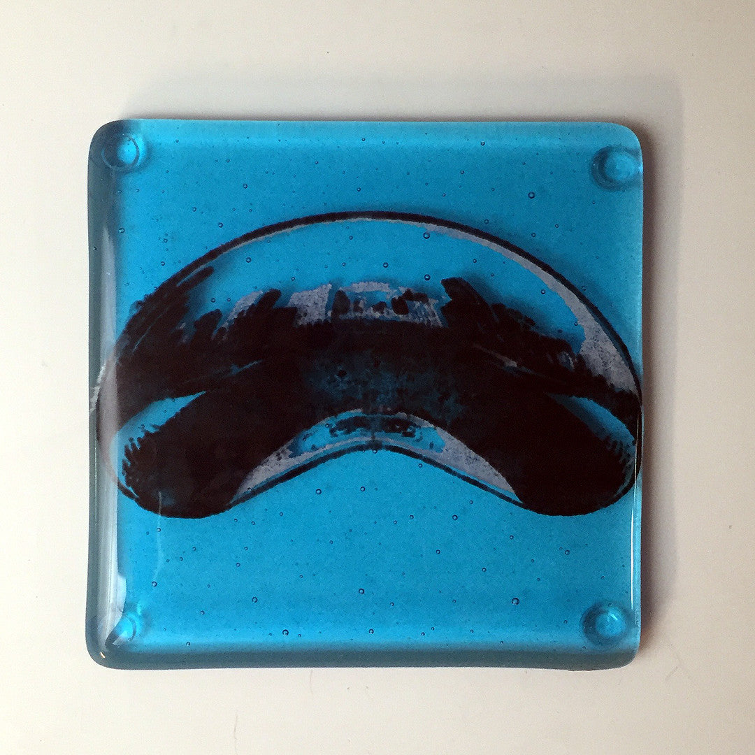 Chicago Bean Cloudgate Fused Glass 4" Single Coaster