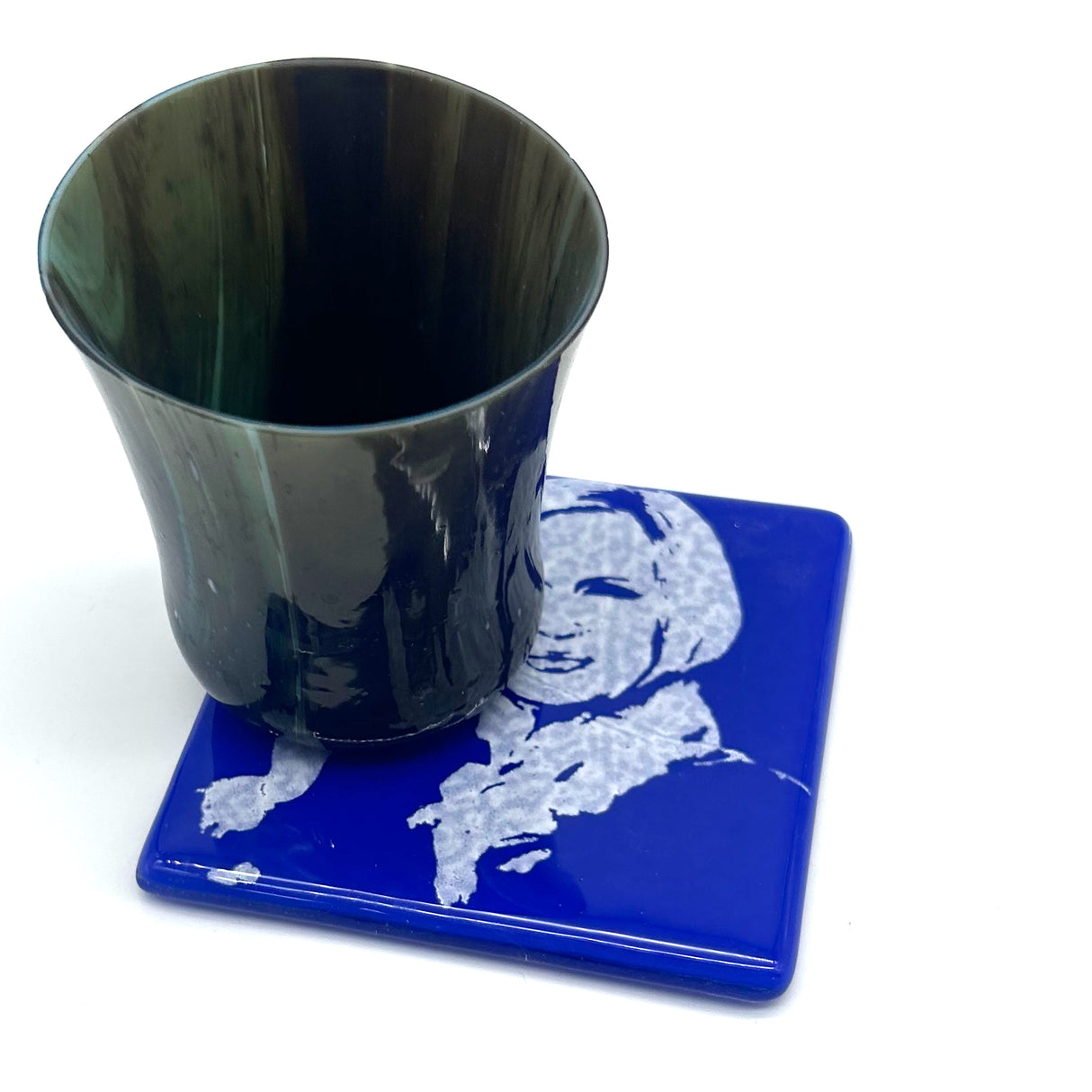 Jennifer Coolidge Handmade 4" Fused Glass Single Coaster