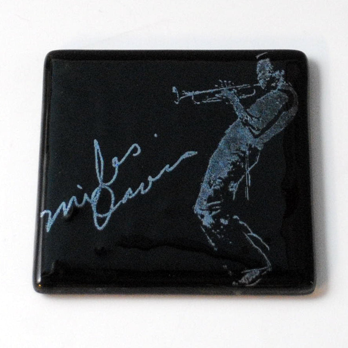 Miles Davis Fused Glass 4" Single Coaster