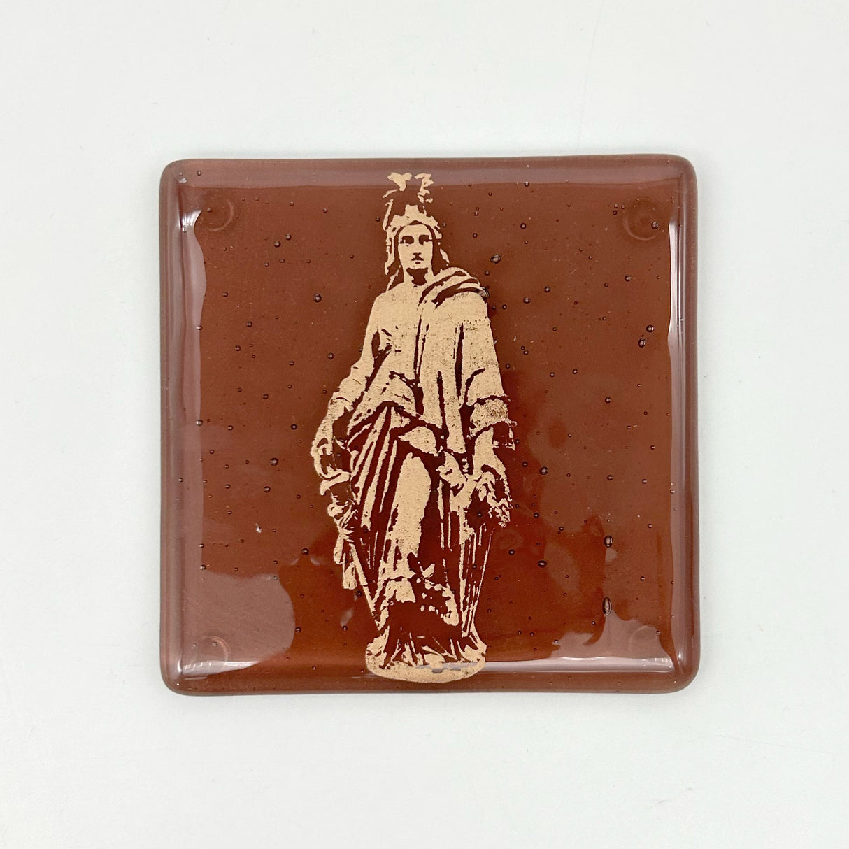 Washington DC Freedom Statue Fused Glass 4" Single Coaster - made to order