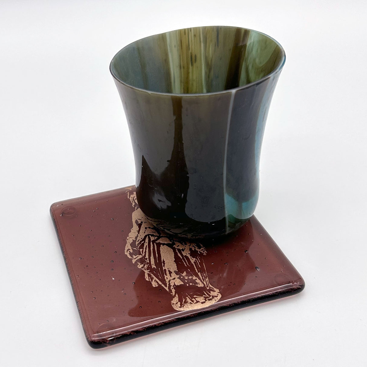 Washington DC Freedom Statue Fused Glass 4" Single Coaster - made to order