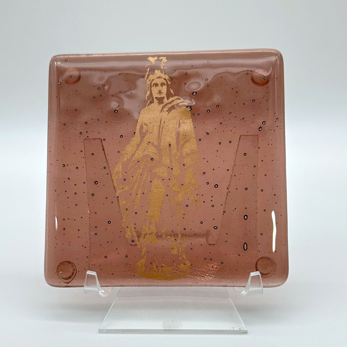 Washington DC Freedom Statue Fused Glass 4" Single Coaster - made to order