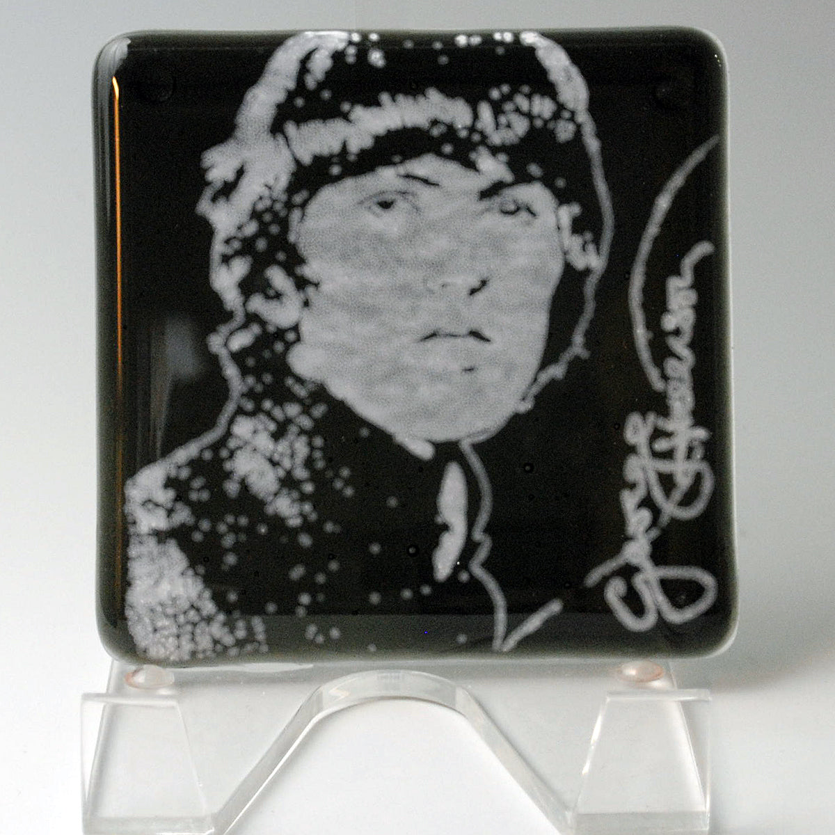 George Harrison Fused Glass 4" Single Coaster
