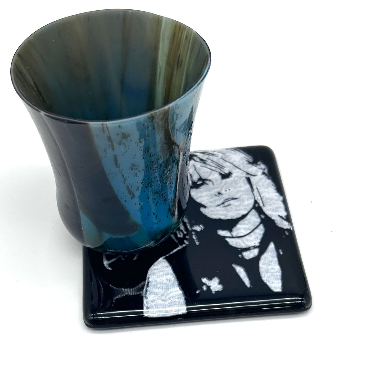 Chrissie Hynde Fused Glass 4" Single Coaster