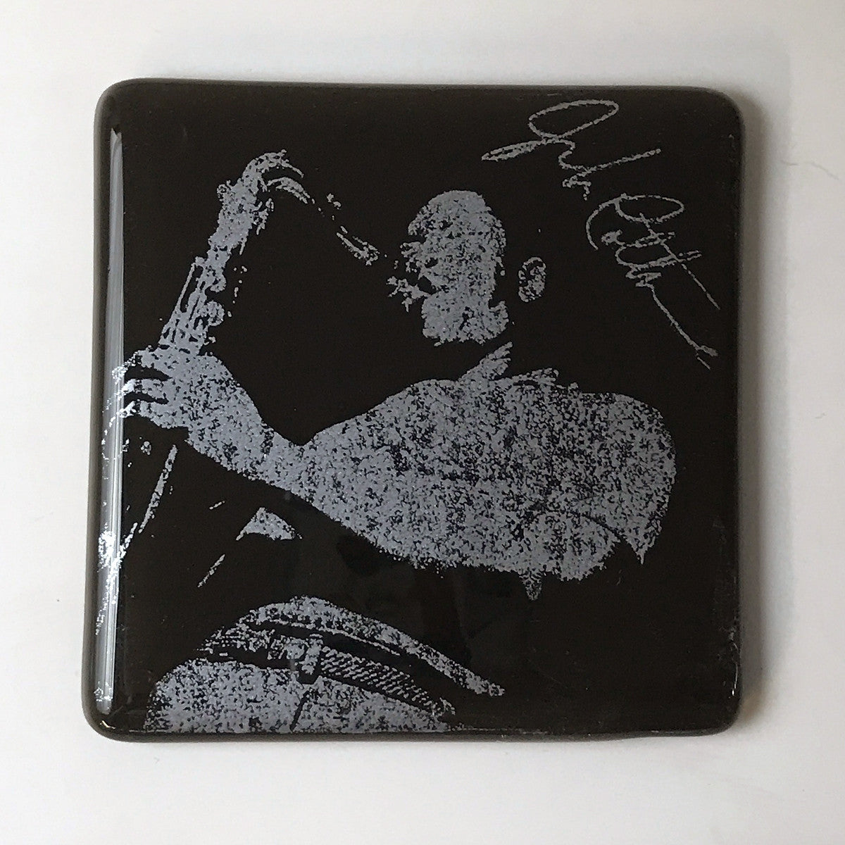 John Coltrane Fused Glass 4" Single Coaster