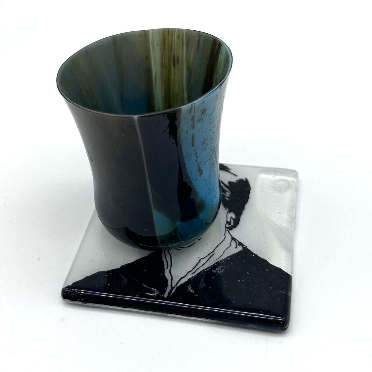 Supreme Court Justice Elena Kagan Handmade 4" Handmade Fused Glass Coaster