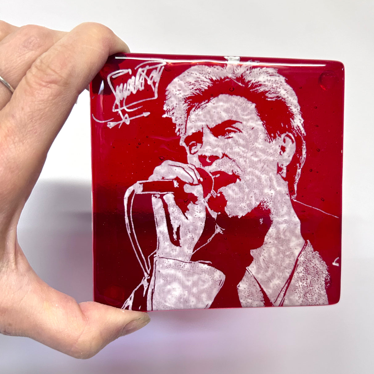 Simon LeBon Fused Glass 4" Single Coaster