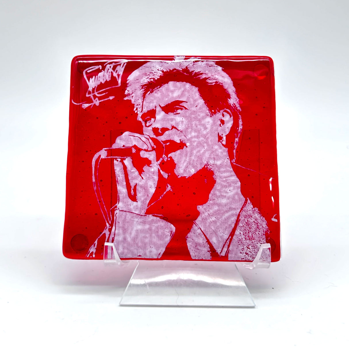 Simon LeBon Fused Glass 4" Single Coaster