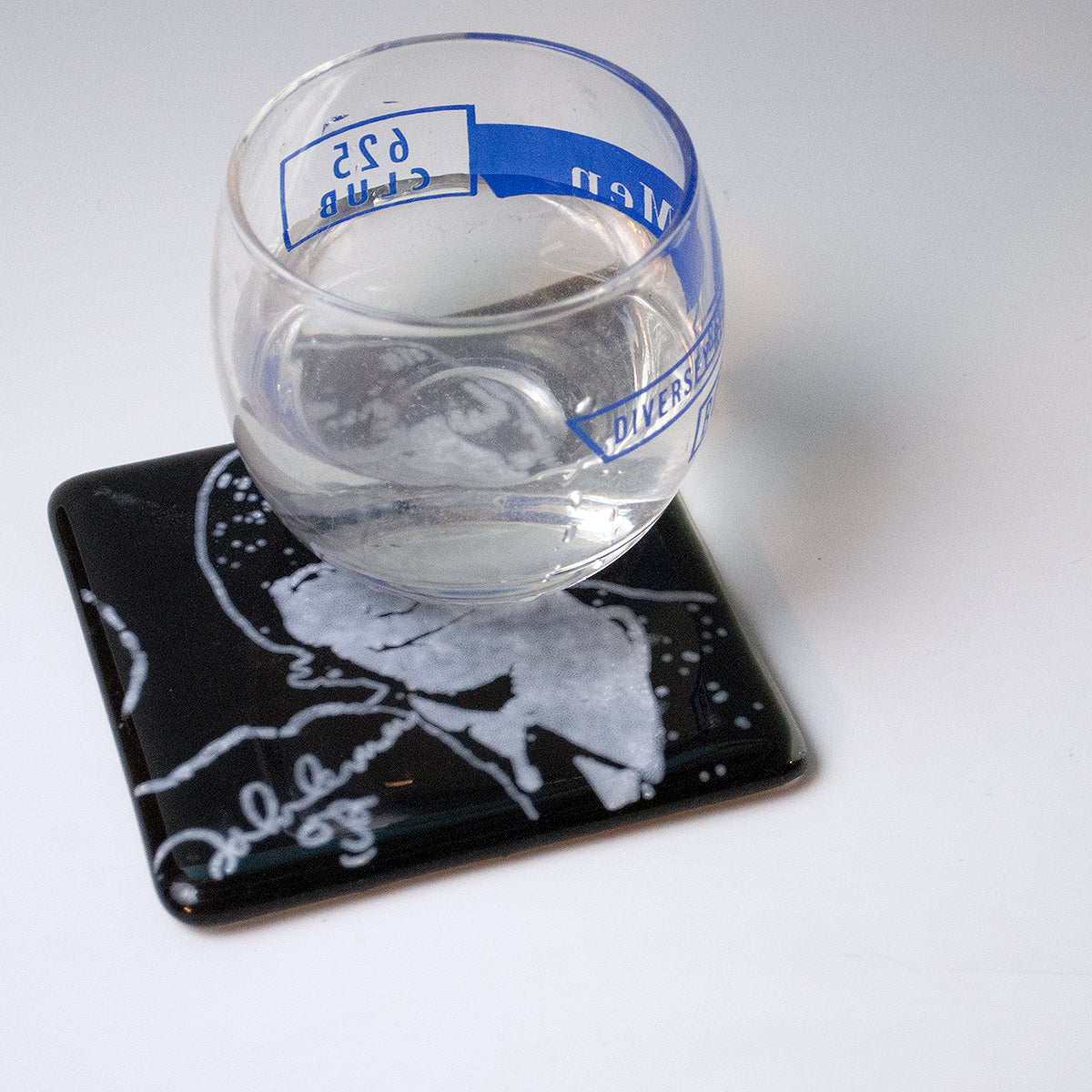 John Lennon Fused Glass 4" Single Coaster