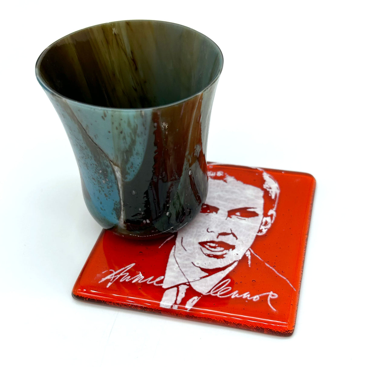 Annie Lennox  Fused Glass 4" Single Coaster