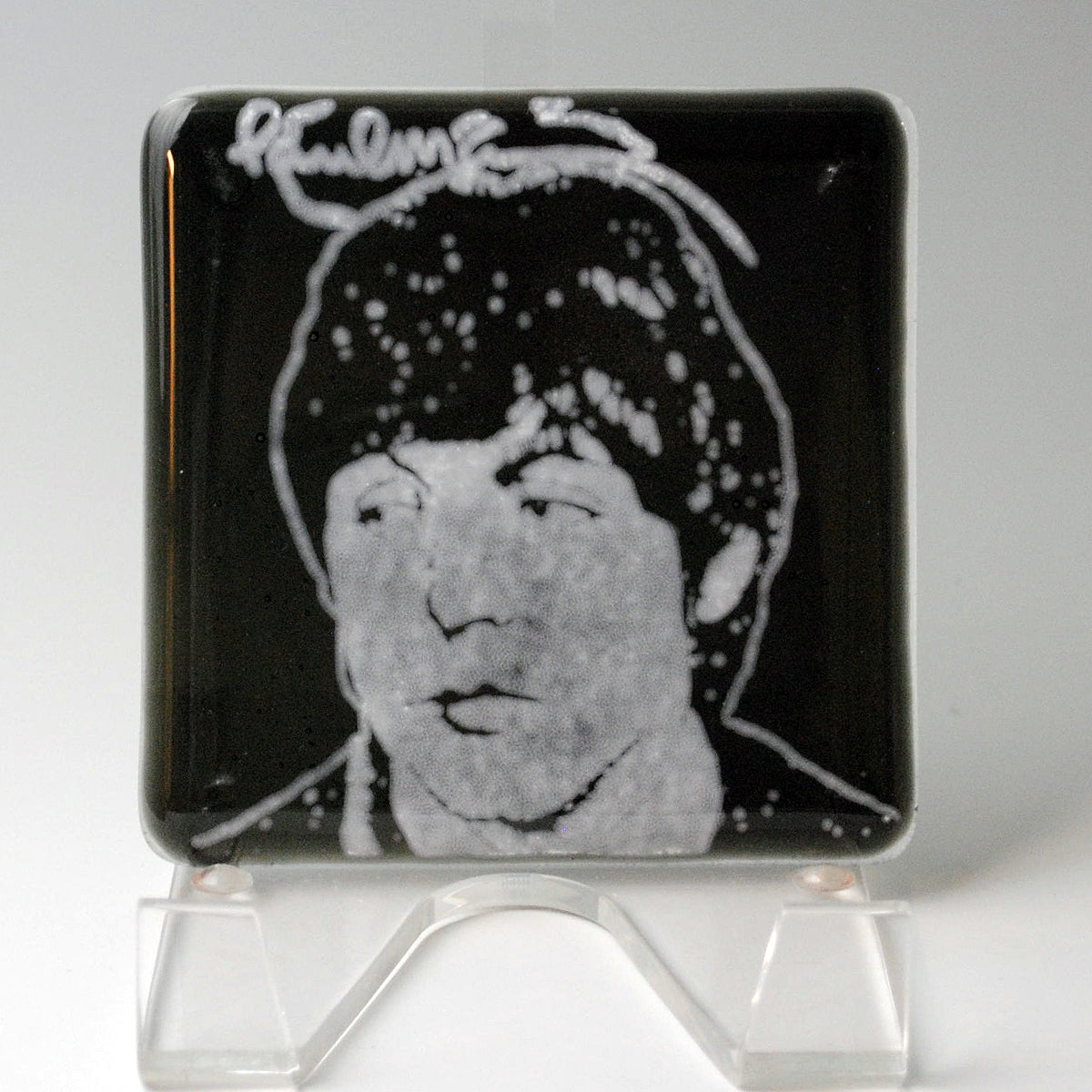 Paul McCartney Fused Glass 4" Single Coaster