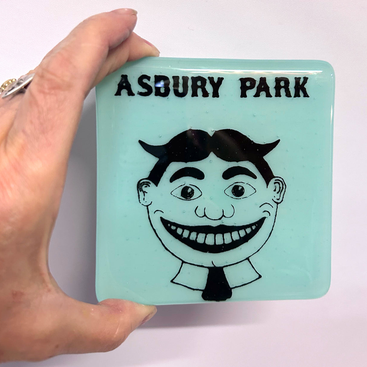 New Jersey Tillie from Asbury Park 4" Single Coaster (or 4.5" Catch-all Dish) - made to order
