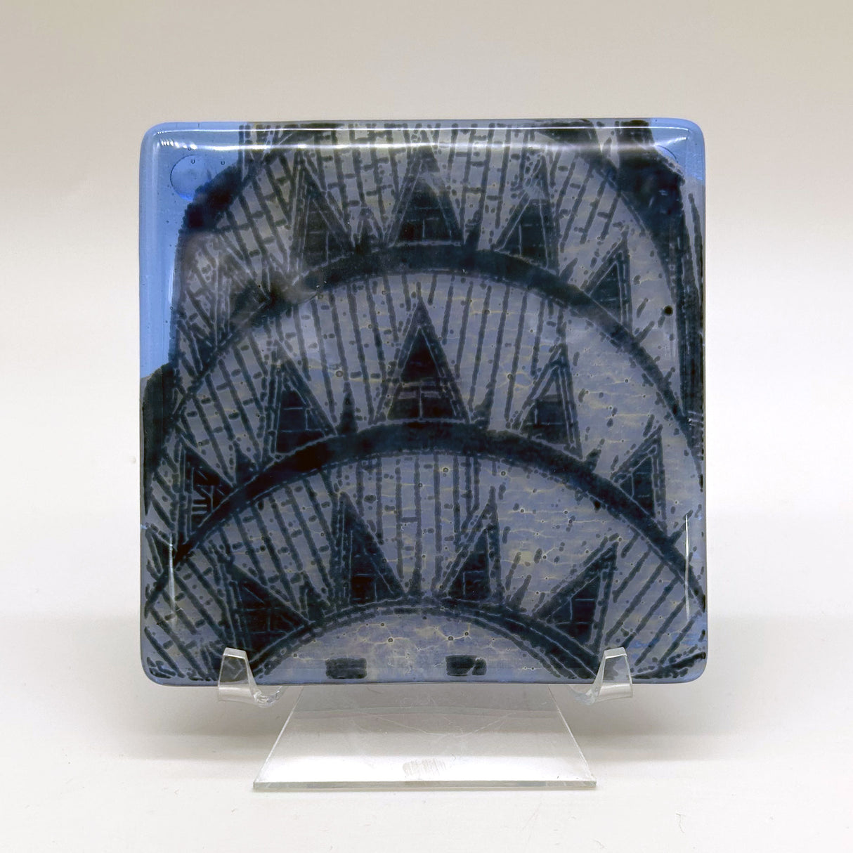 New York City Chrysler Building Fused Glass 4" Single Coaster