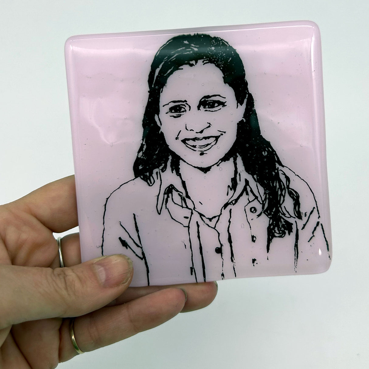 The Office - Pam Beesly Actor Jenna Fischer Single Coaster - Discontinued dsign
