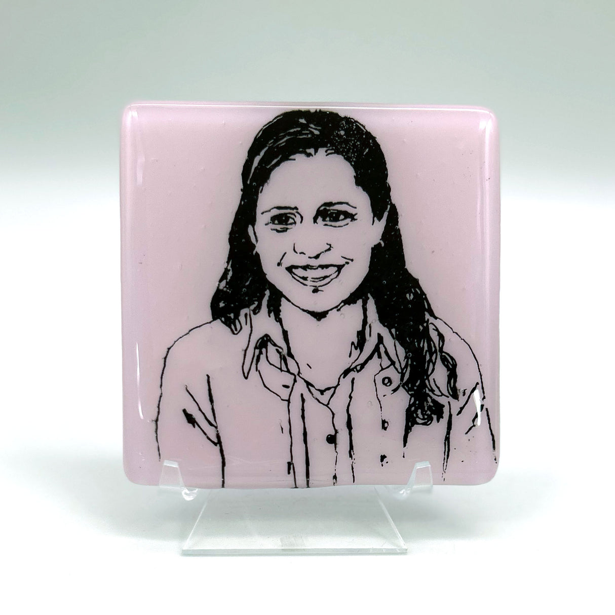 The Office - Pam Beesly Actor Jenna Fischer Single Coaster - Discontinued dsign