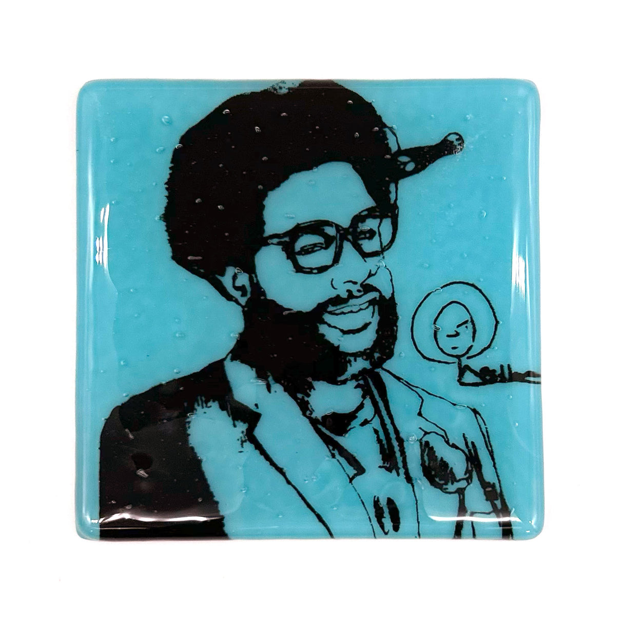 Questlove Fused Glass 4" Single Coaster