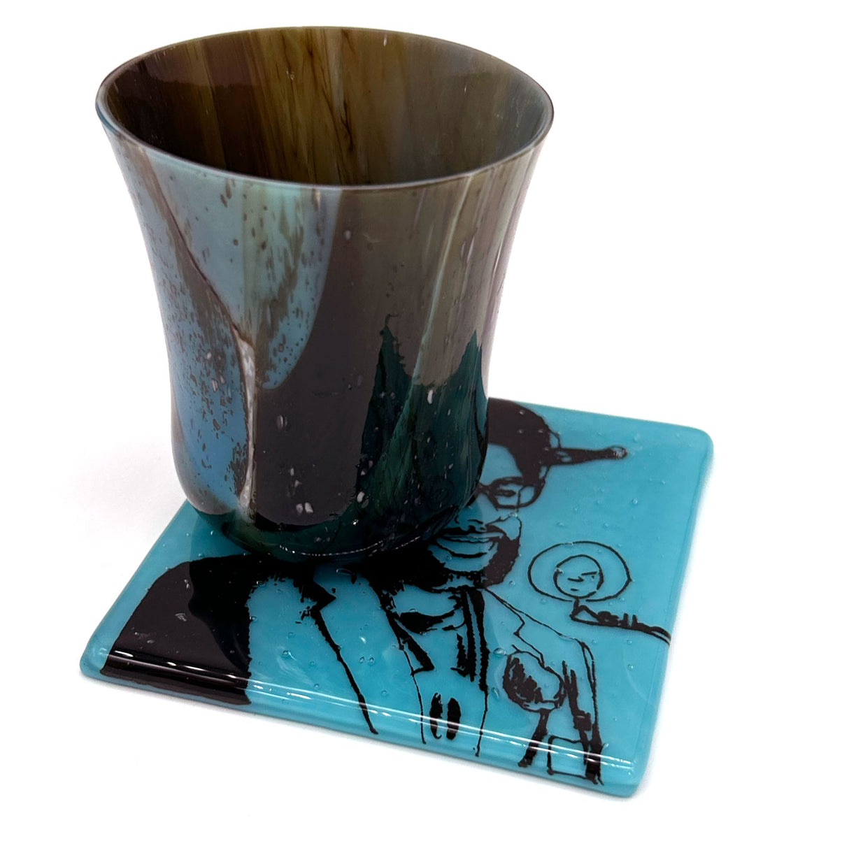 Questlove Fused Glass 4" Single Coaster