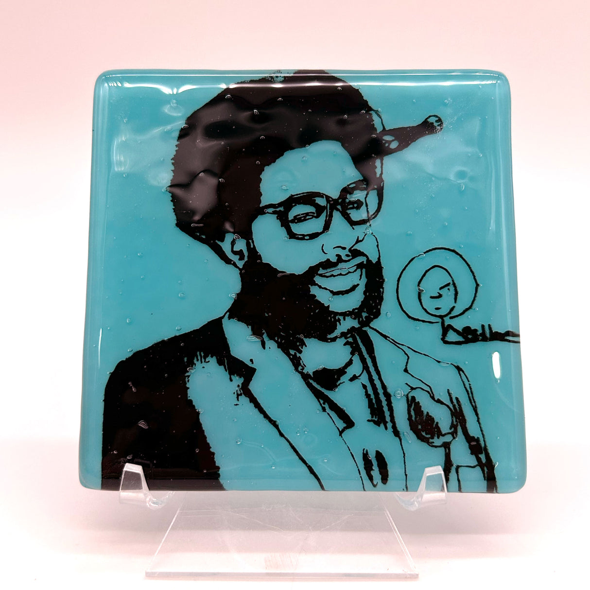 Questlove Fused Glass 4" Single Coaster