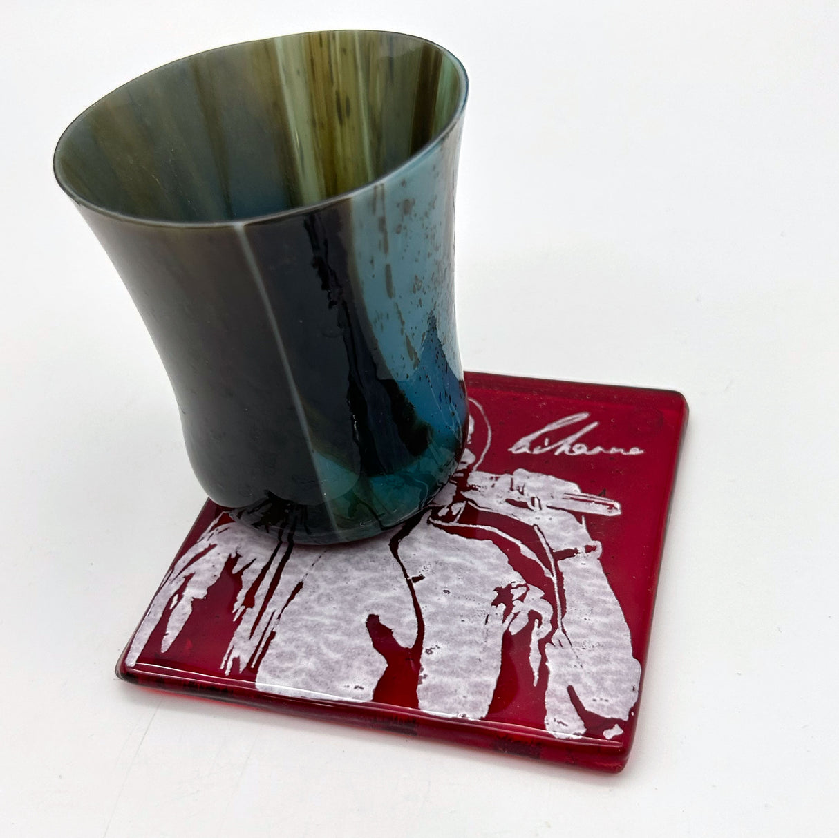 Rihanna Fused Glass 4" Single Coaster