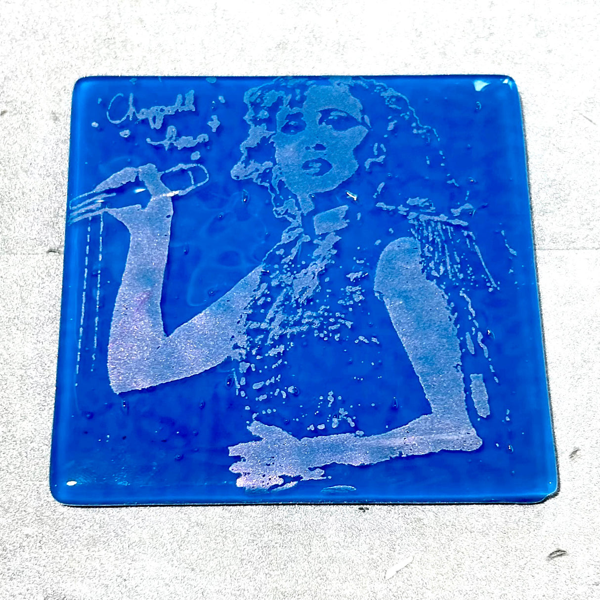 Chappell Roan Fused Glass 4" Single Coaster