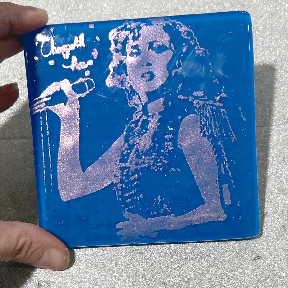 Chappell Roan Fused Glass 4" Single Coaster
