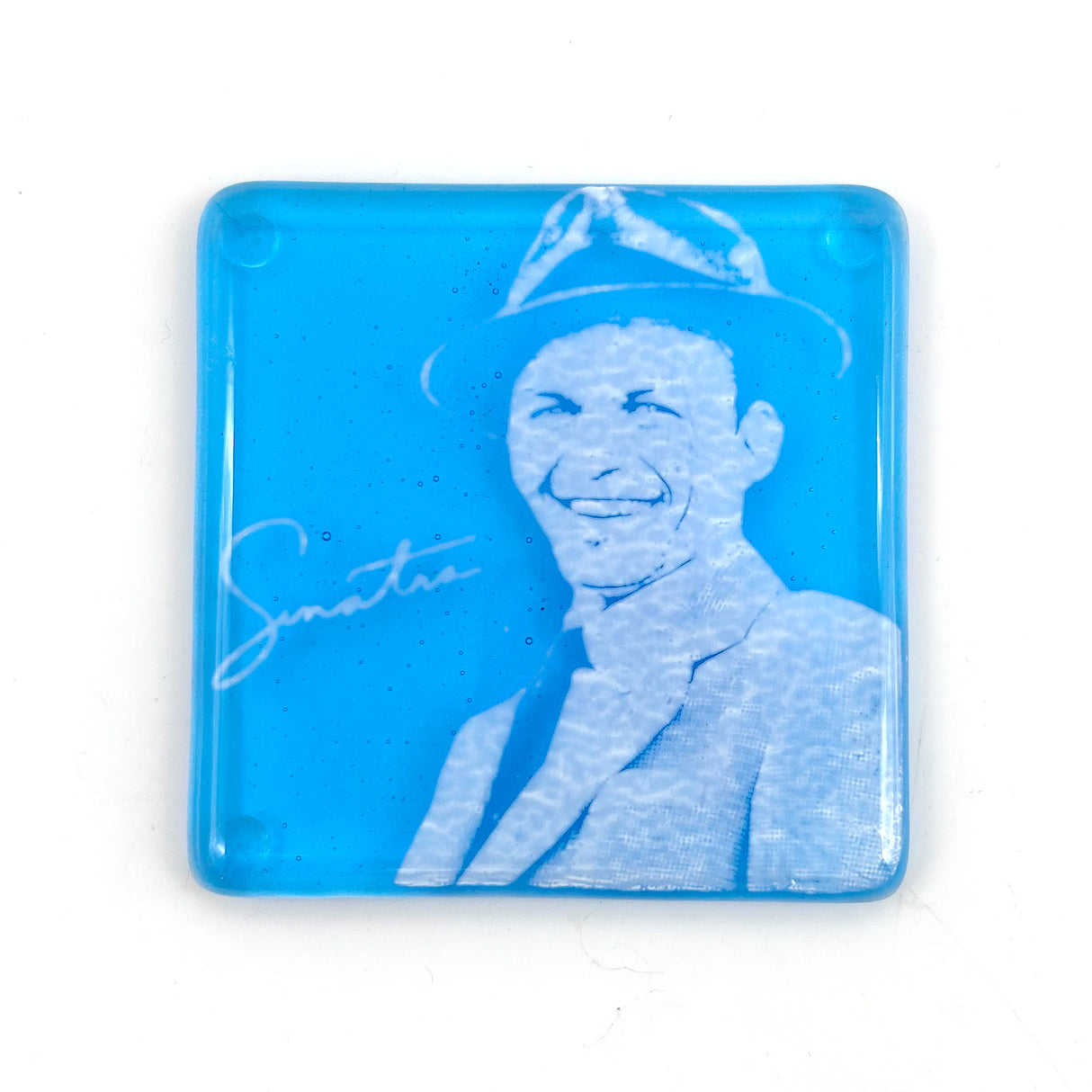 Frank Sinatra Fused Glass 4" Single Coaster