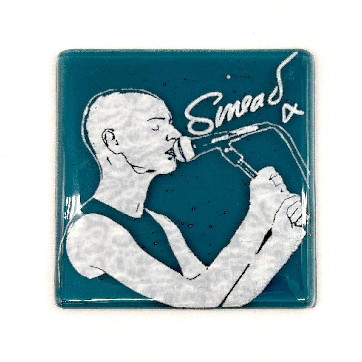 Sinead O'Connor Fused Glass 4" Single Coaster