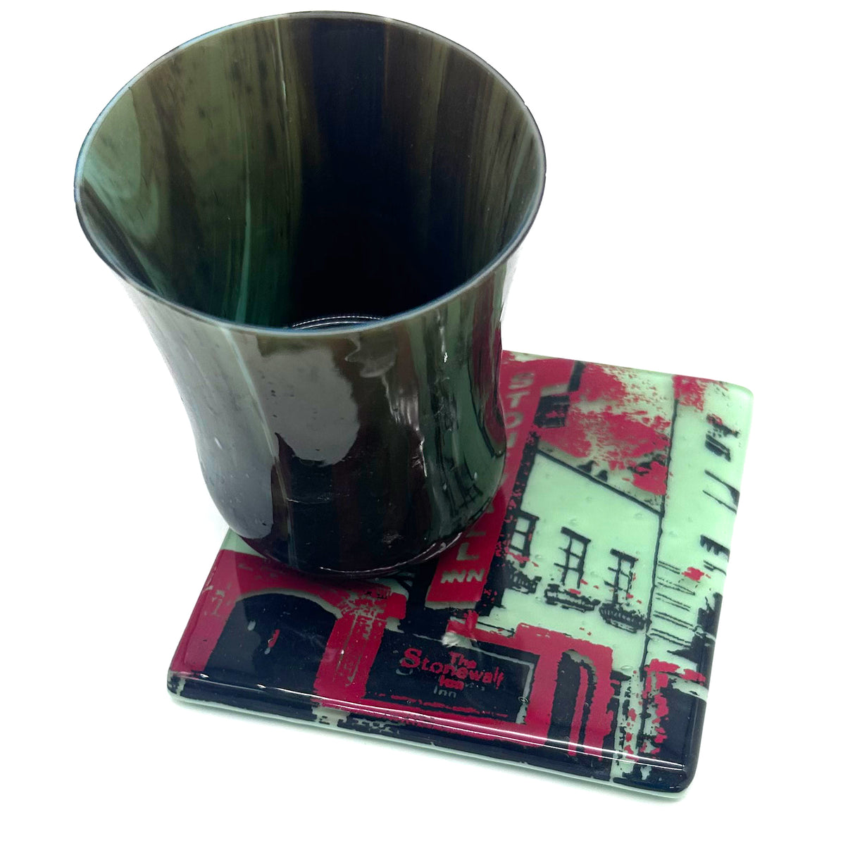 Stonewall Inn New York City Handmade 4" Fused Glass Coaster