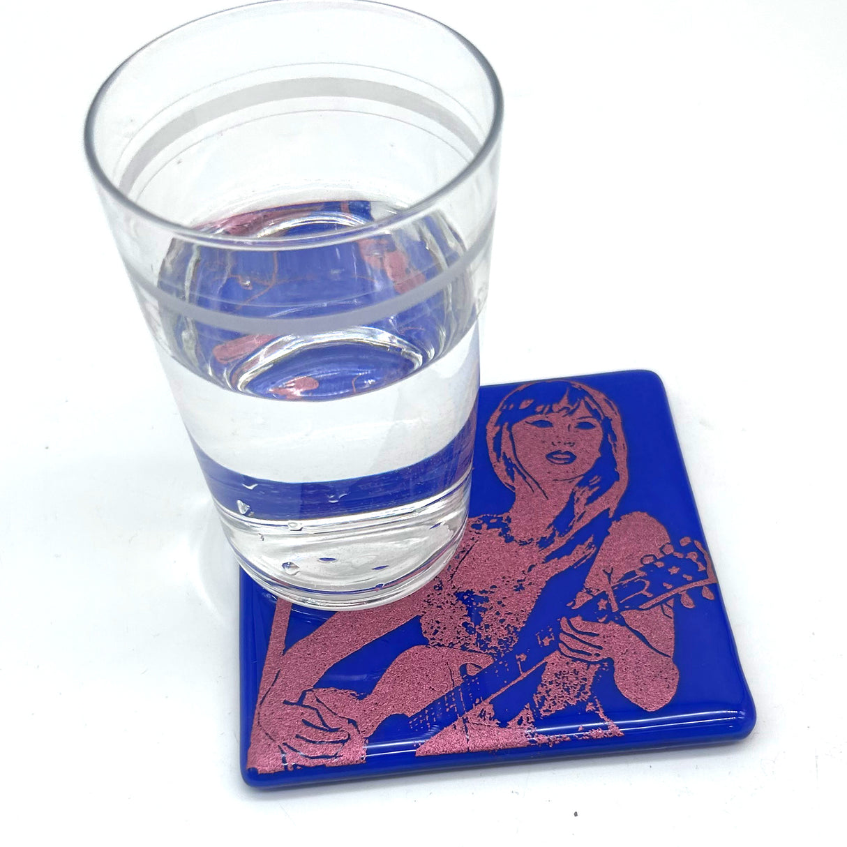 Taylor Swift Eras Handmade 4" Handmade Fused Glass Coaster