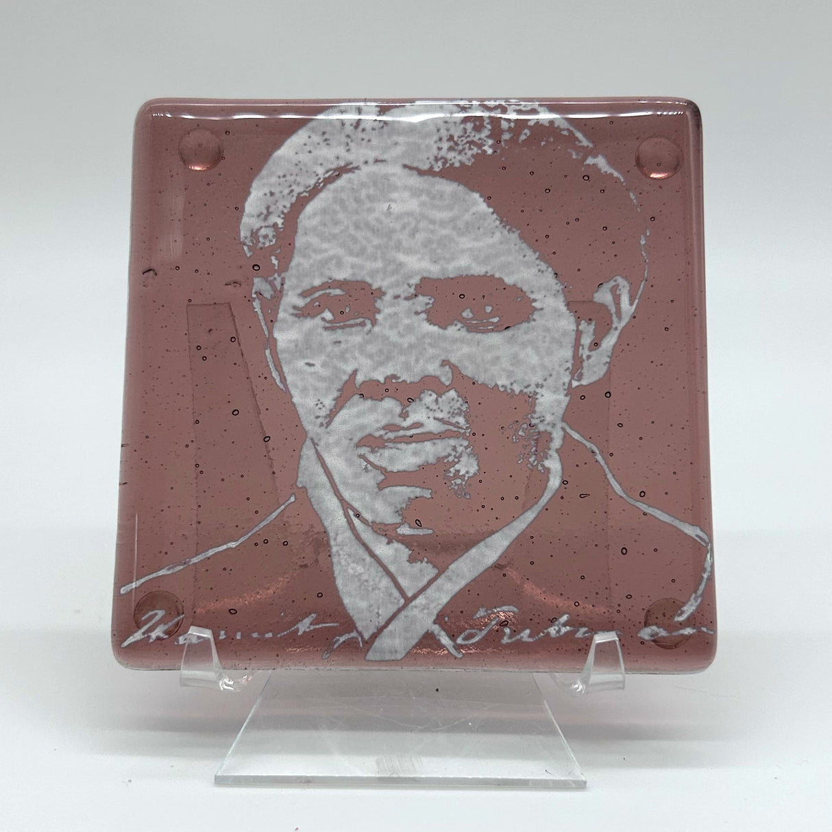 Harriet Tubman Fused Glass 4" Single Coaster