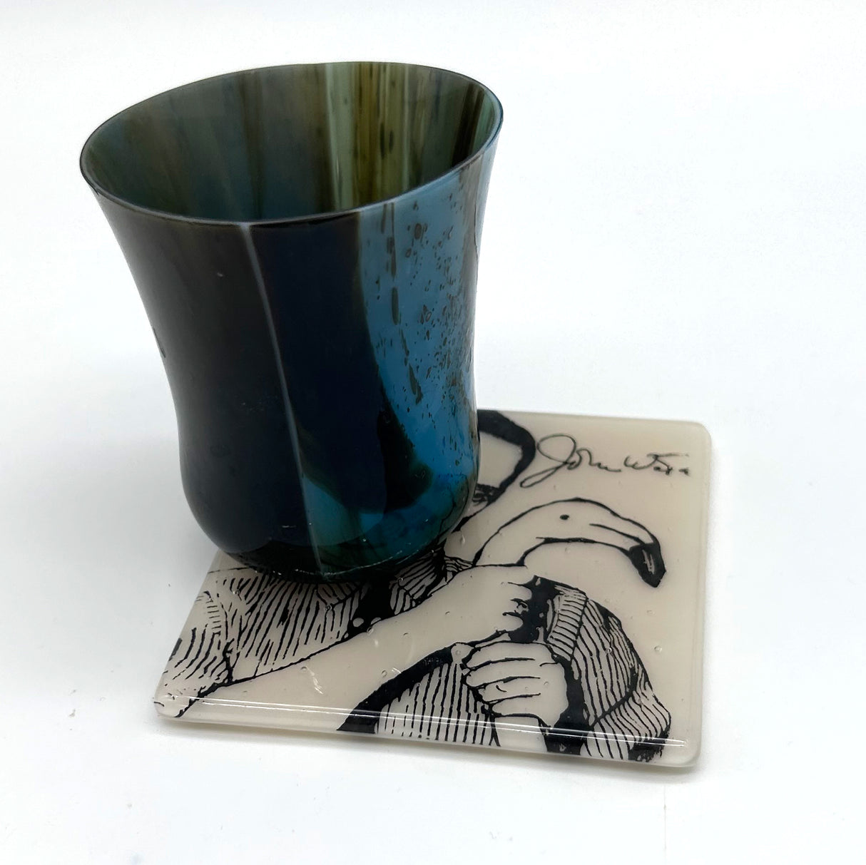 John Waters Fused Glass 4" Single Coaster
