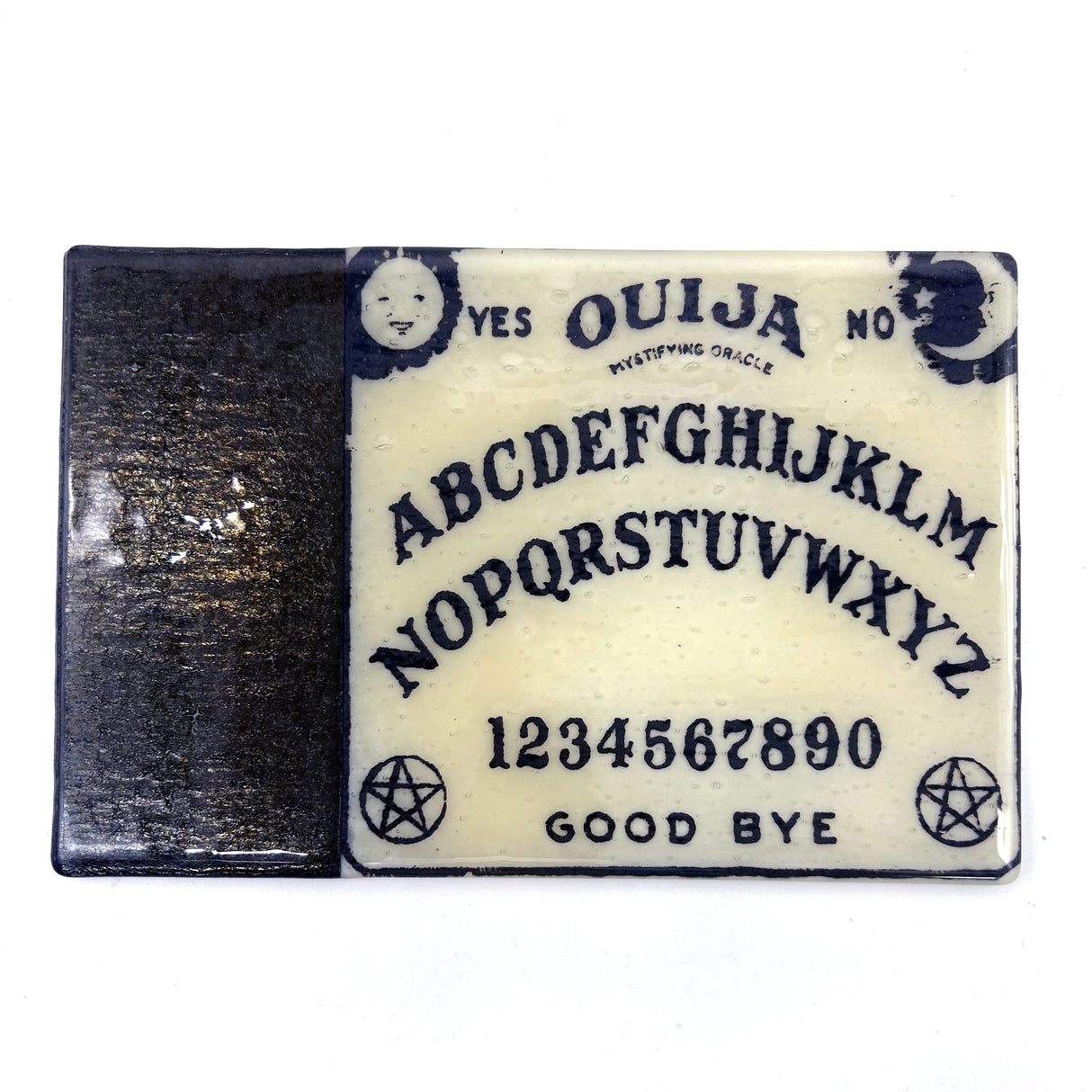 Witchy Ouija Board 7x11" Fused Glass Cheese Plate