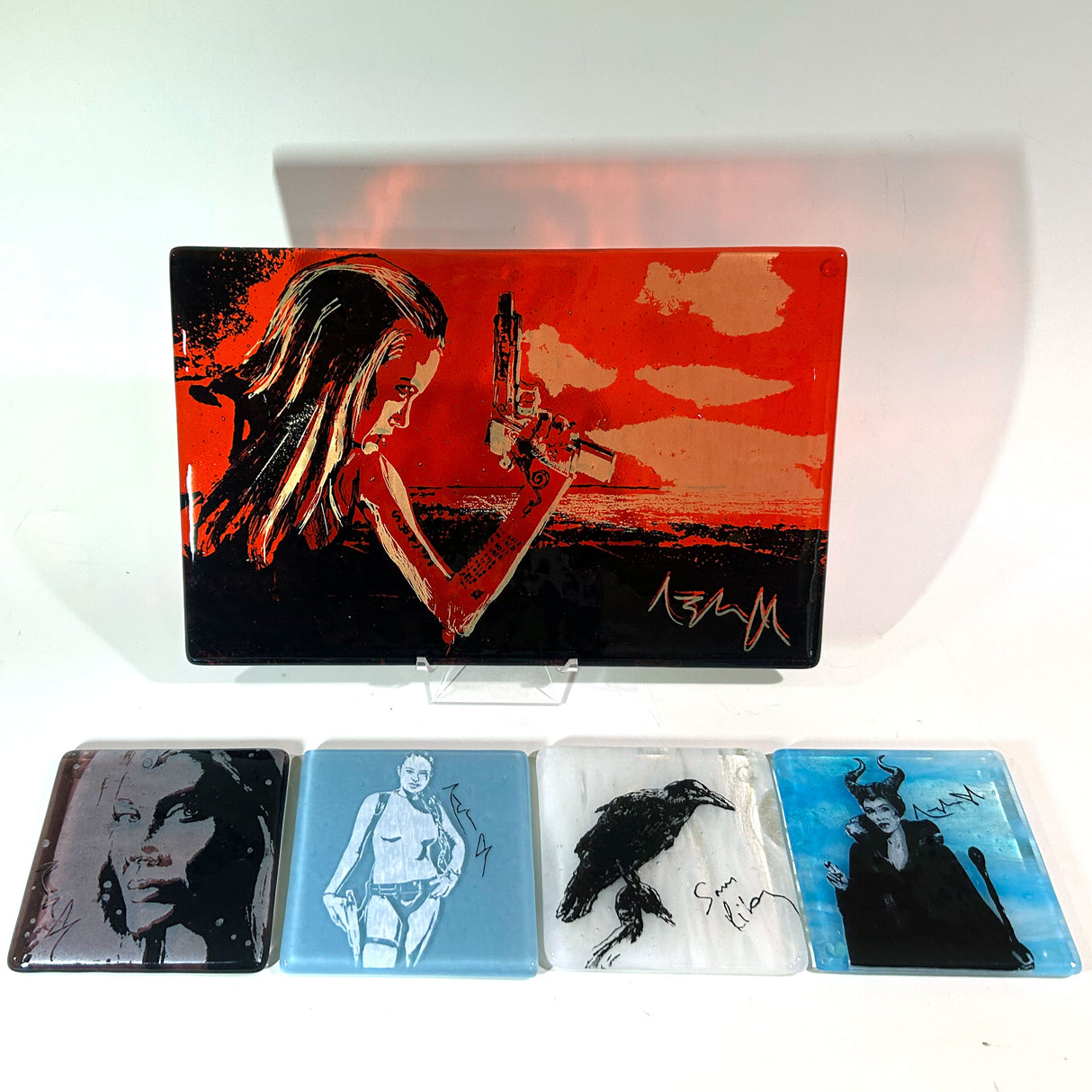 Custom Fused Glass 11" Cheese Plate