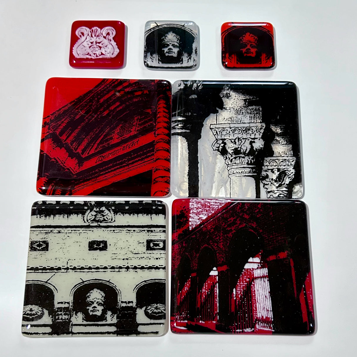 Custom Fused Glass 4" Single Coaster