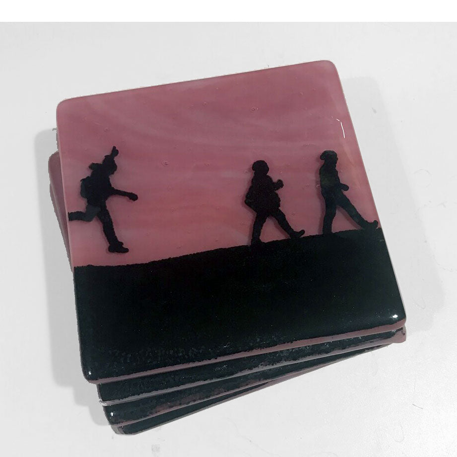 Custom Fused Glass 4" Coaster 2-pack (same design)