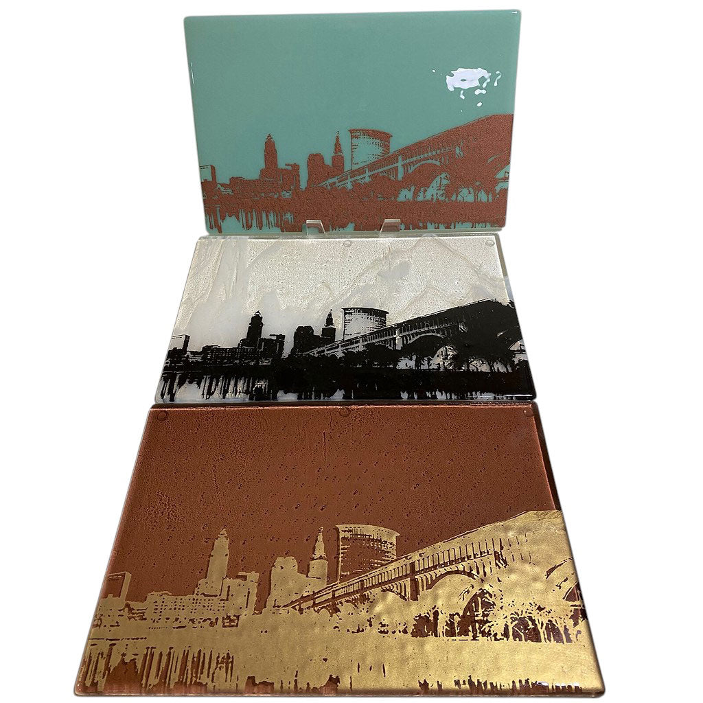 Custom Fused Glass 11" Cheese Plate